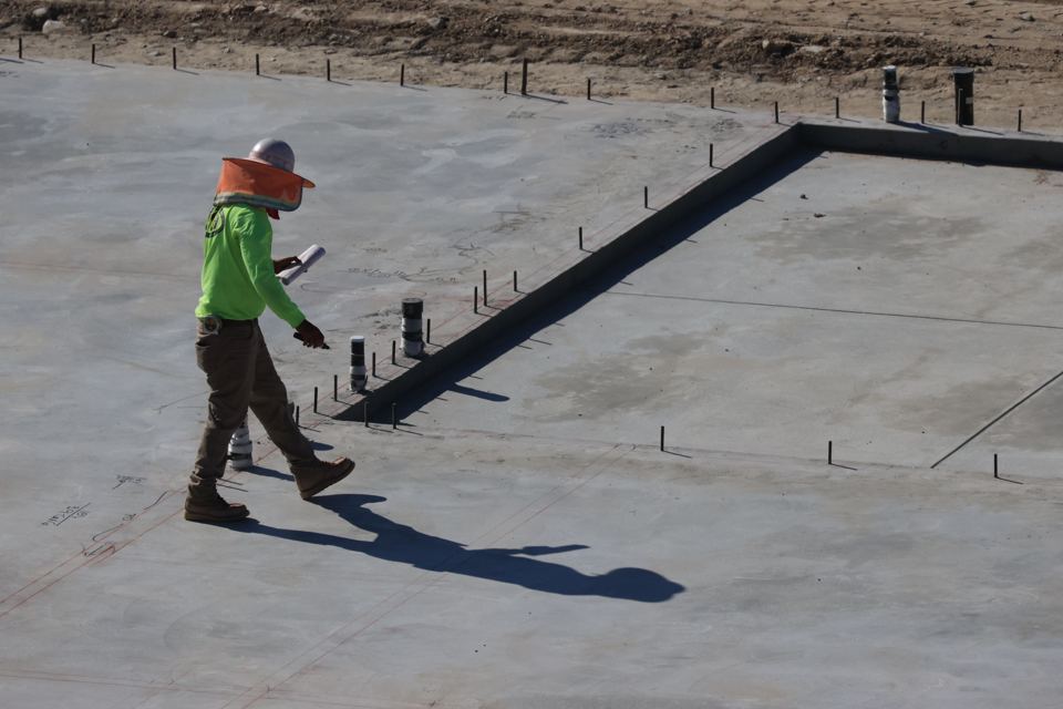 Representative residential slab preparation and scope review